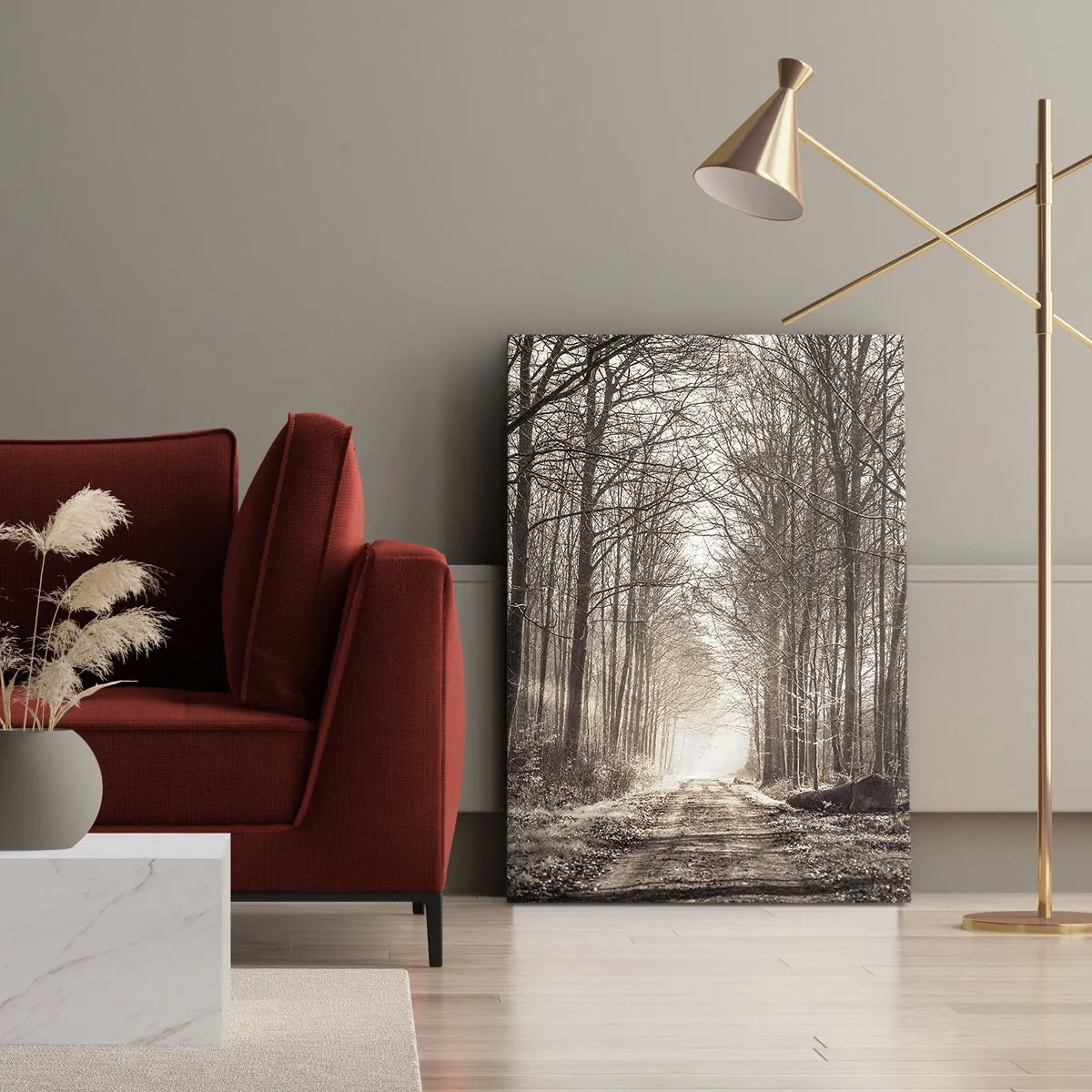 Canvastavla - Bild på duk - Skogens domkyrka - 50x70 cm