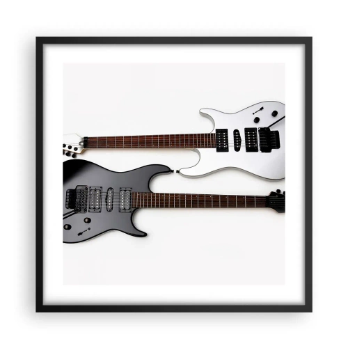 Affisch i svart ram - Formens harmoni - 50x50 cm