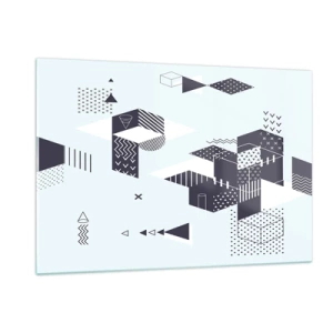 Glastavla - Bild på glas - I matematikerns själ - 120x80 cm