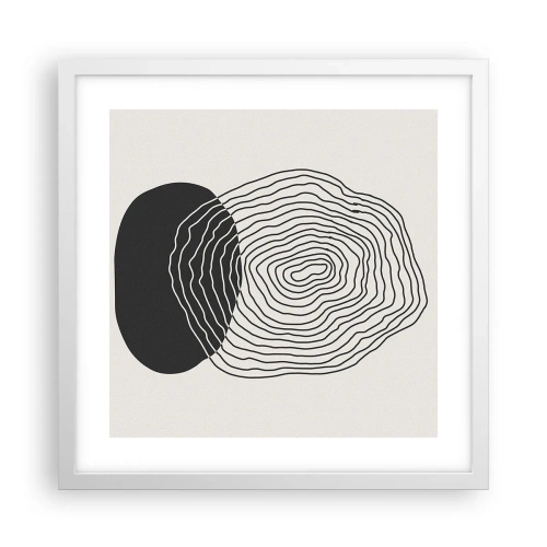 Affisch i vit ram - Varaktighet och vibration - 40x40 cm