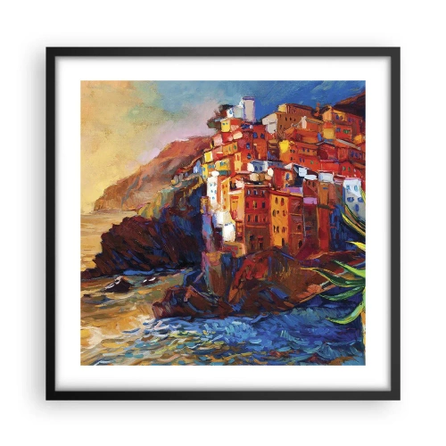 Affisch i svart ram - Italiensk stämning - 50x50 cm