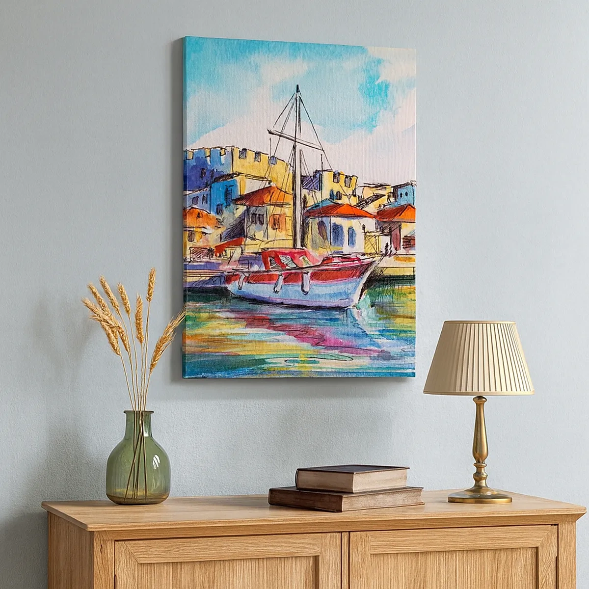 Canvastavla - Bild på duk - Regnbågseftermiddag - 50x70 cm