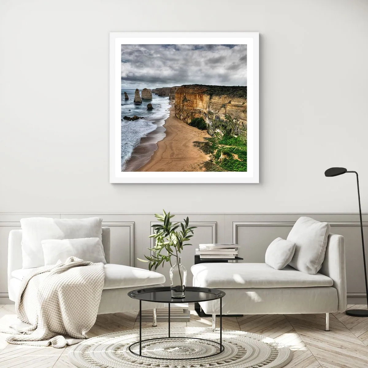 Affisch i vit ram - Rå skönhet - 50x50 cm