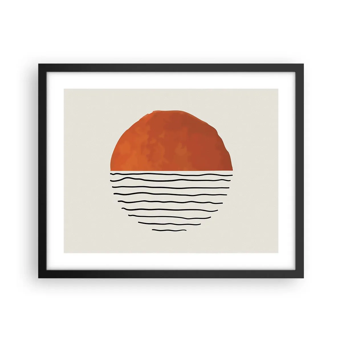 Affisch i svart ram - I japansk stämning - 50x40 cm
