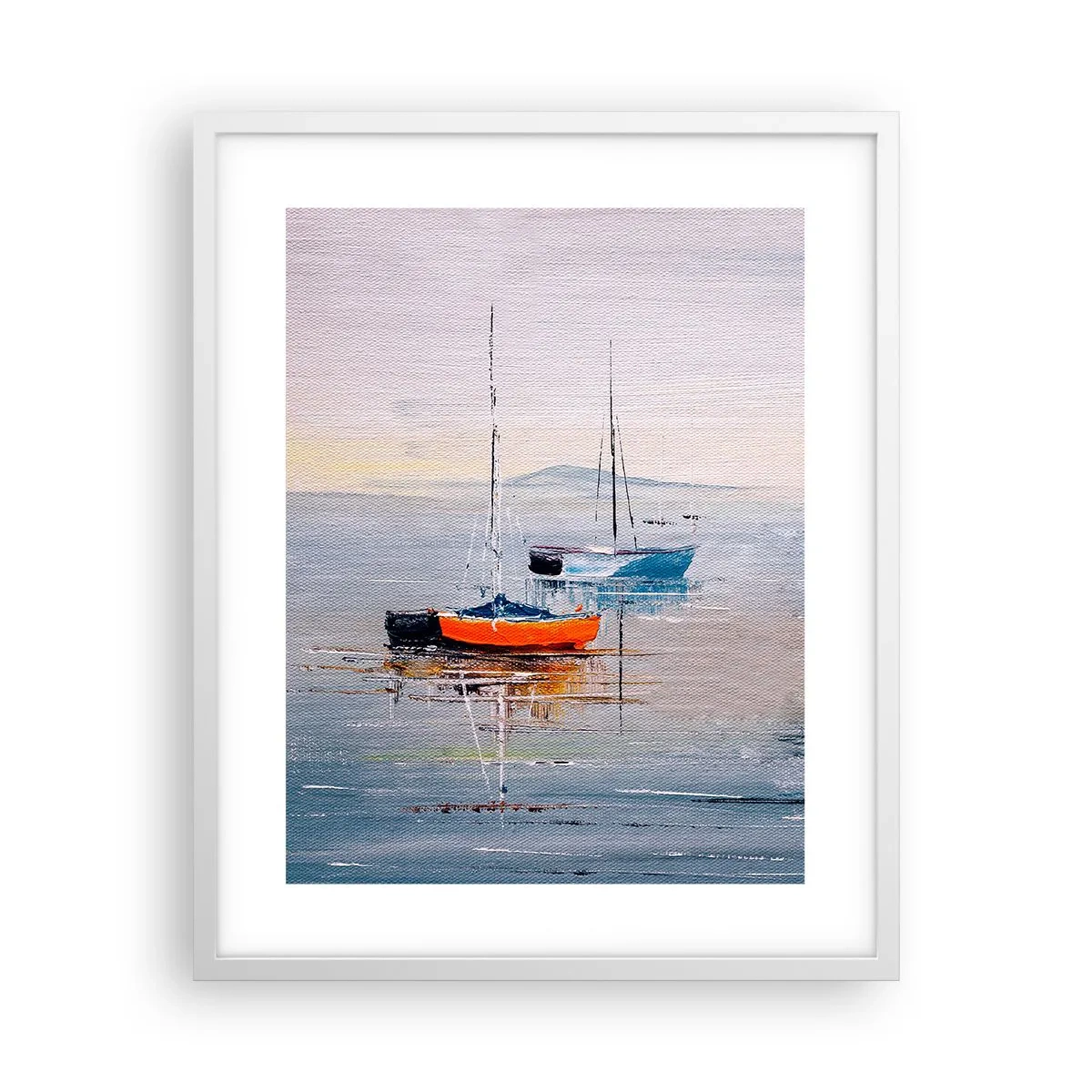 Affisch i vit ram - En välförtjänt vila - 40x50 cm