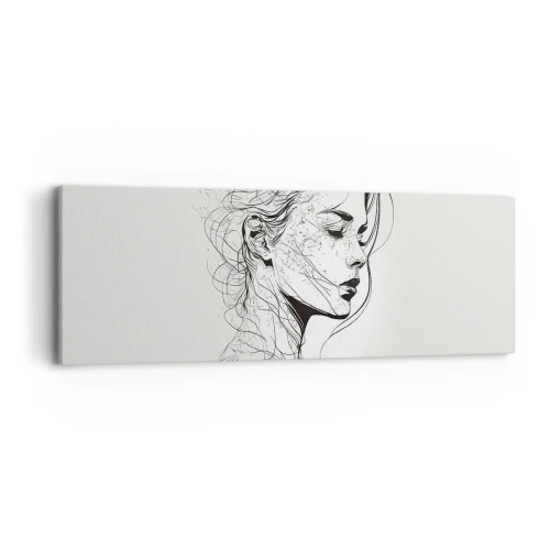 Canvastavla - Bild på duk - Porträtt i drömmar - 90x30 cm