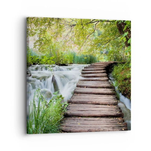 Canvastavla - Bild på duk - Inget lugnt vatten - 30x30 cm