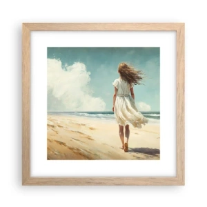 Affisch i ram av ljusek - Att möta solen och vinden - 30x30 cm