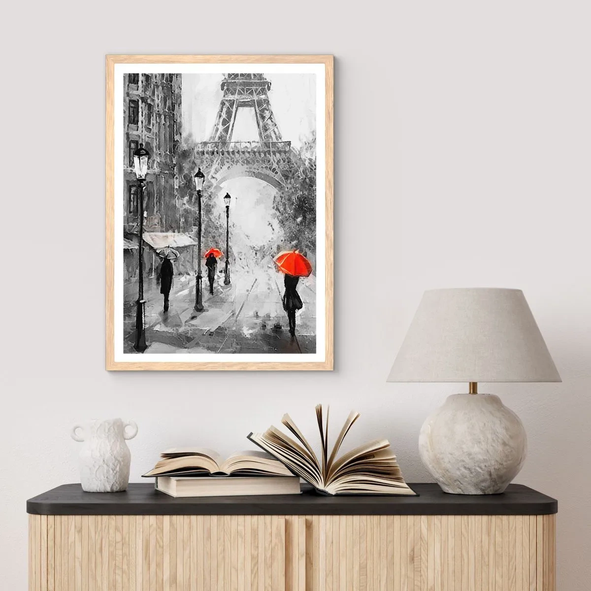 Affisch i ram av ljusek - Alla vägar leder till tornet - 30x40 cm