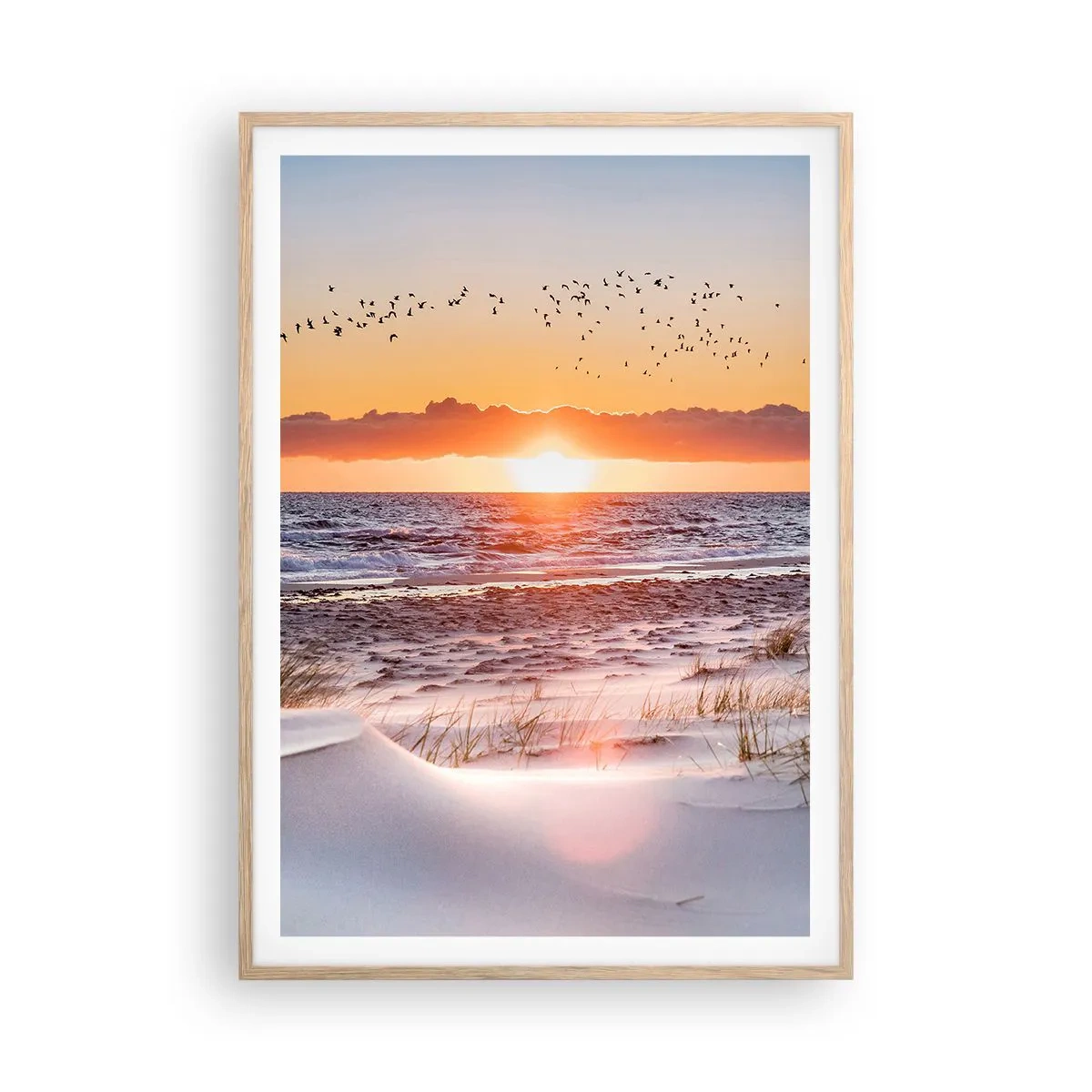 Affisch i ram av ljusek - Horisontellt landskap - 70x100 cm