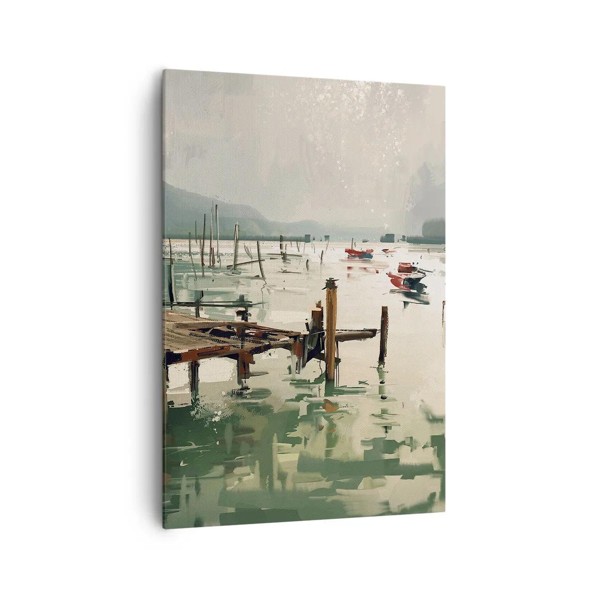 Canvastavla - Bild på duk - Täckt med smält måne - 70x100 cm