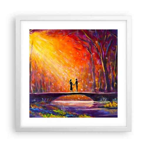 Affisch i vit ram - Himlen älskar också dem - 40x40 cm