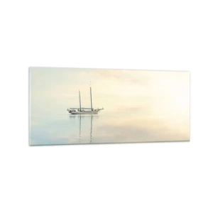Glastavla - Bild på glas - I ett hav av tystnad - 120x50 cm