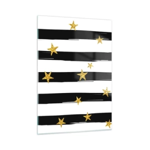 Glastavla - Bild på glas - Alla är vi födda under lycklig stjärna - 50x70 cm