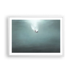 Affisch i vit ram - I havets famn - 70x50 cm