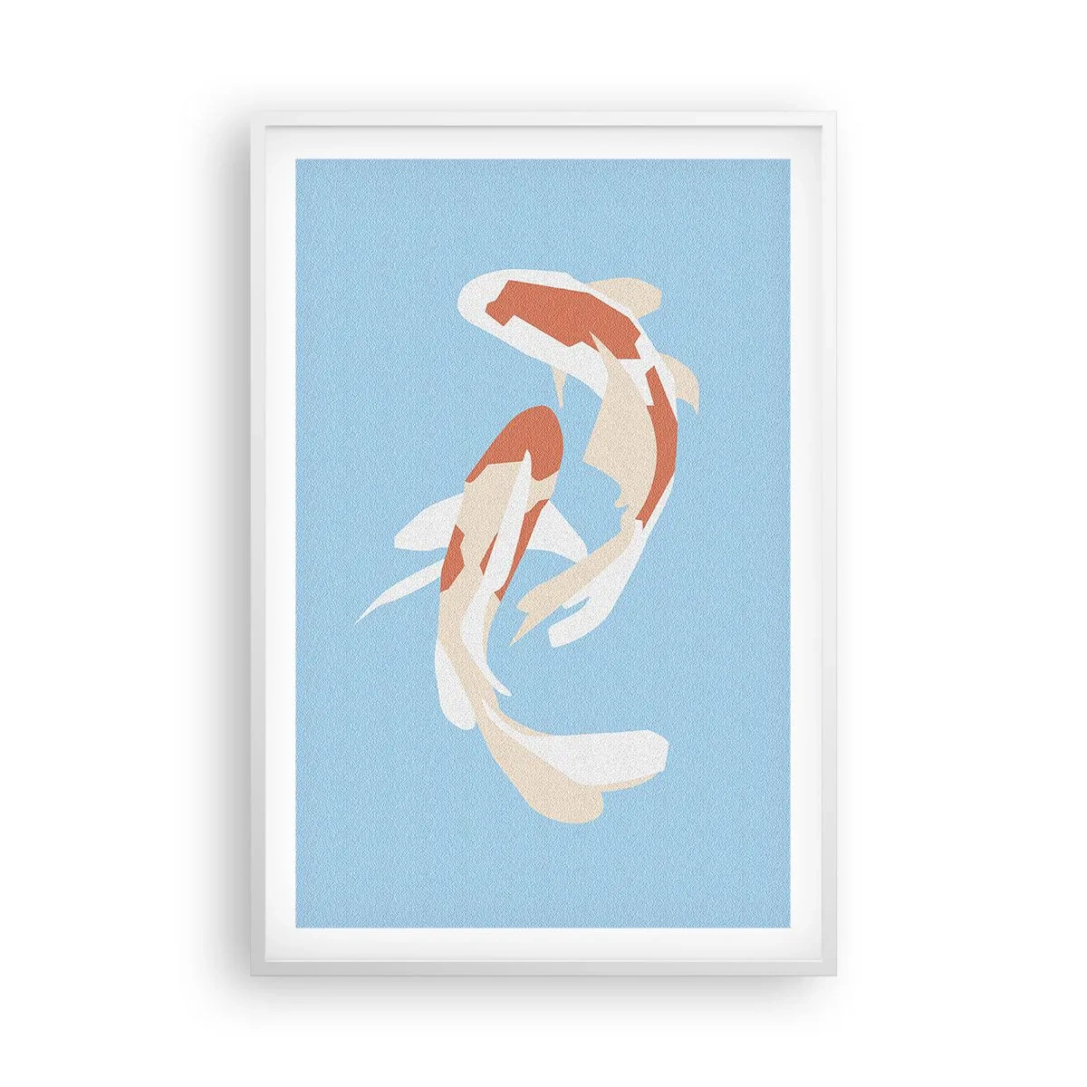 Affisch i vit ram - Spontan synkroniserad simning - 61x91 cm