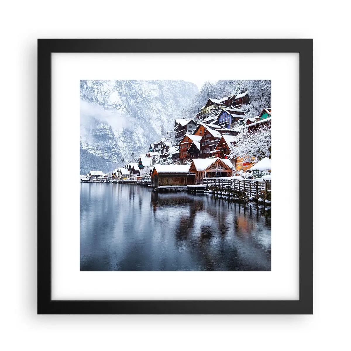 Affisch i svart ram - I vinterns dräkt - 30x30 cm