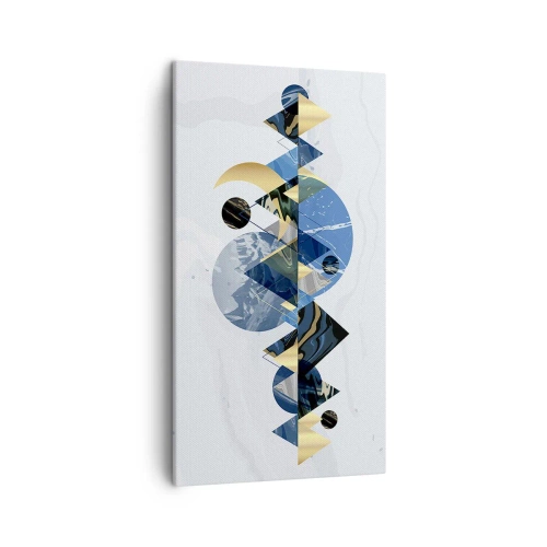 Canvastavla - Bild på duk - Geometriskt landskap - 45x80 cm