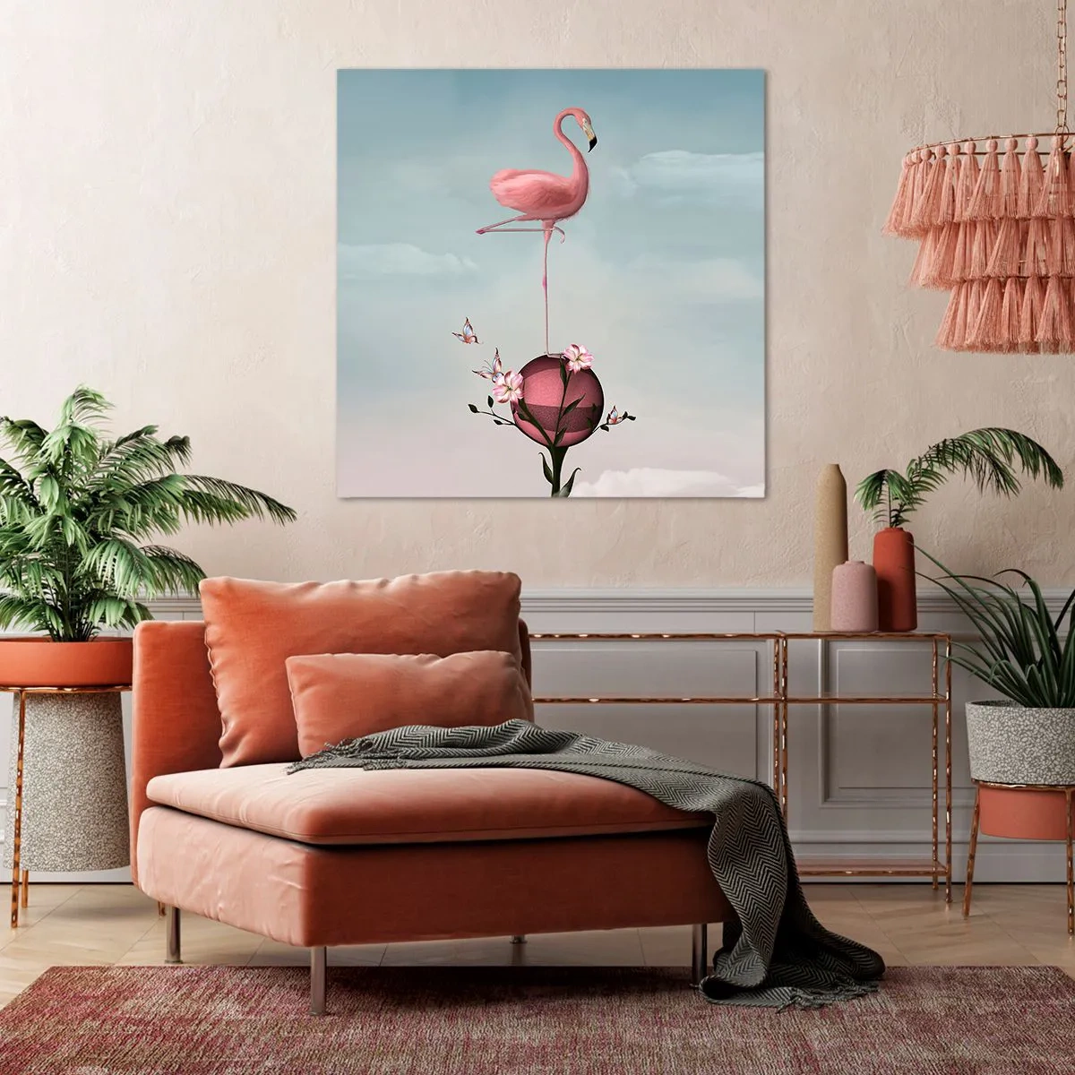 Canvastavla - Bild på duk - Basketbollens allegori - 70x70 cm