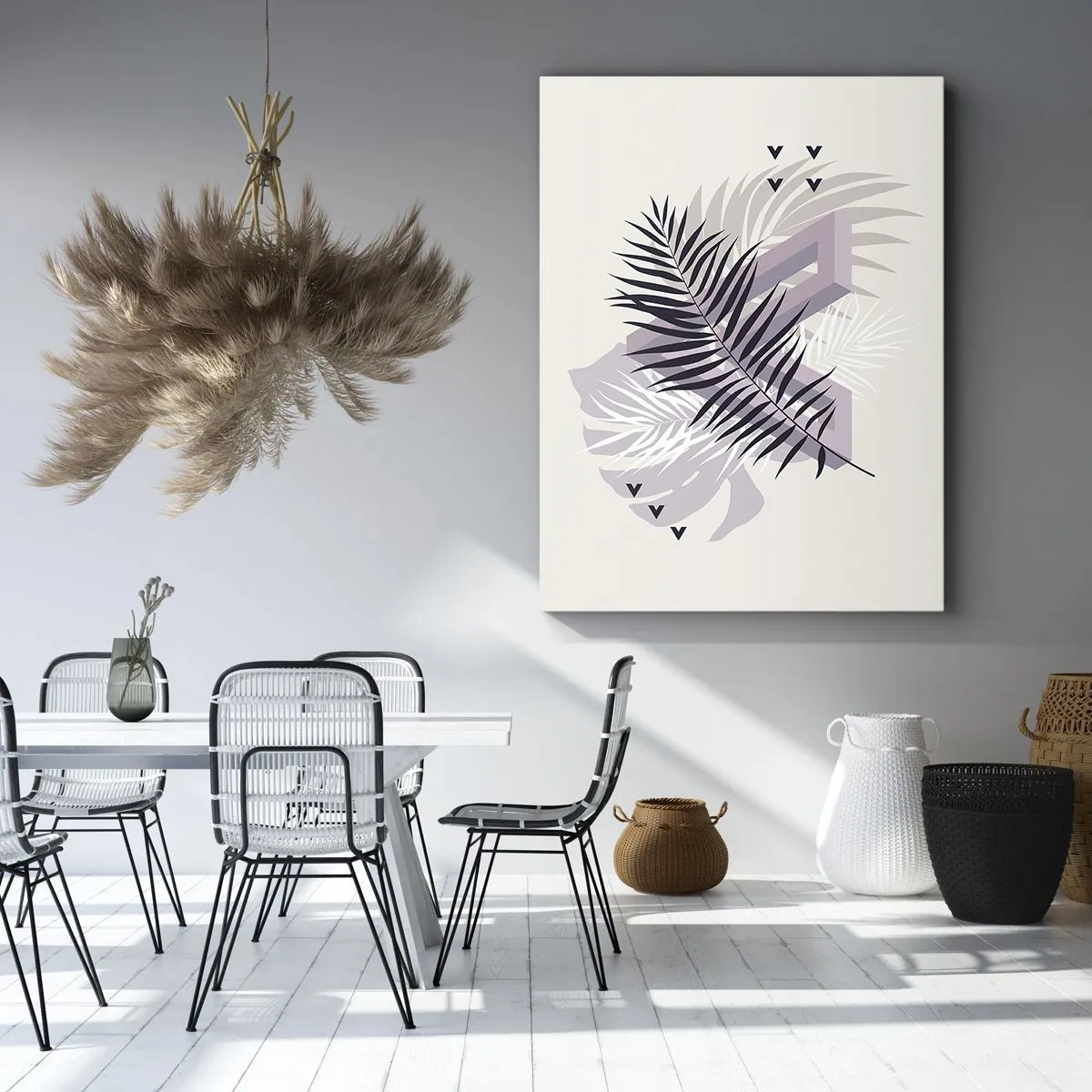 Canvastavla - Bild på duk - Skuggans skugga - 65x120 cm