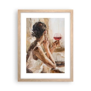 Affisch i ram av ljusek - Smaken av ett gott ögonblick - 30x40 cm
