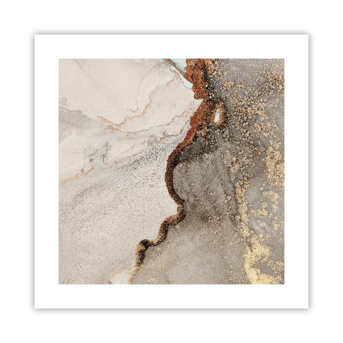 Affisch - På färgernas gräns - 40x40 cm