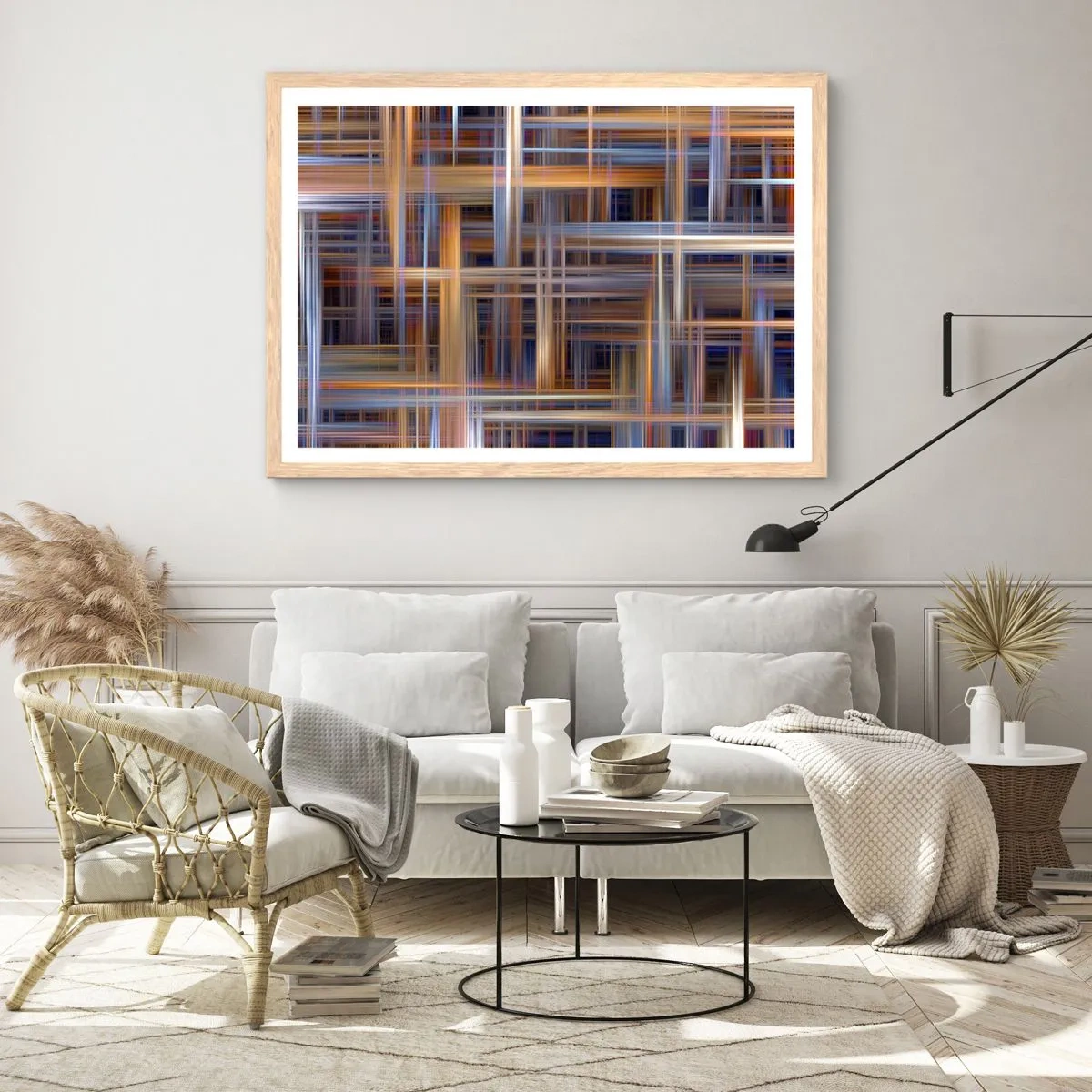 Affisch i ram av ljusek - Vävd av ljus - 91x61 cm