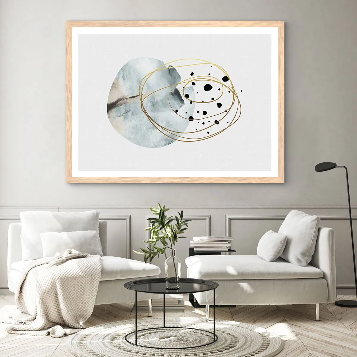 Affisch i ram av ljusek - I rummets famn - 50x40 cm