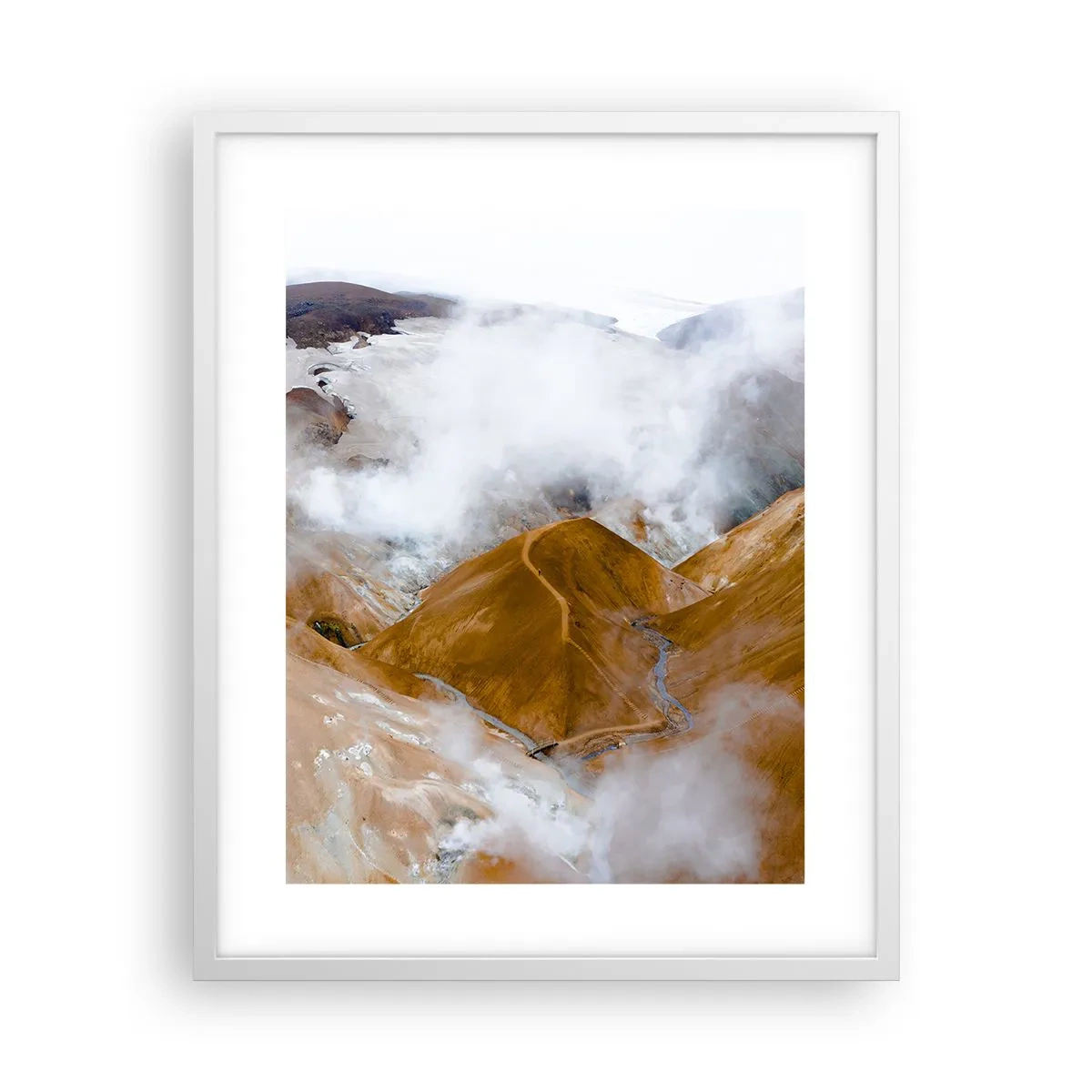 Affisch i vit ram - Islands råa skönhet - 40x50 cm