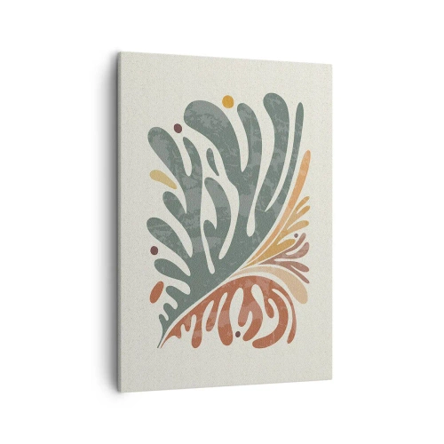 Canvastavla - Bild på duk - Flerfärgat blad - 50x70 cm