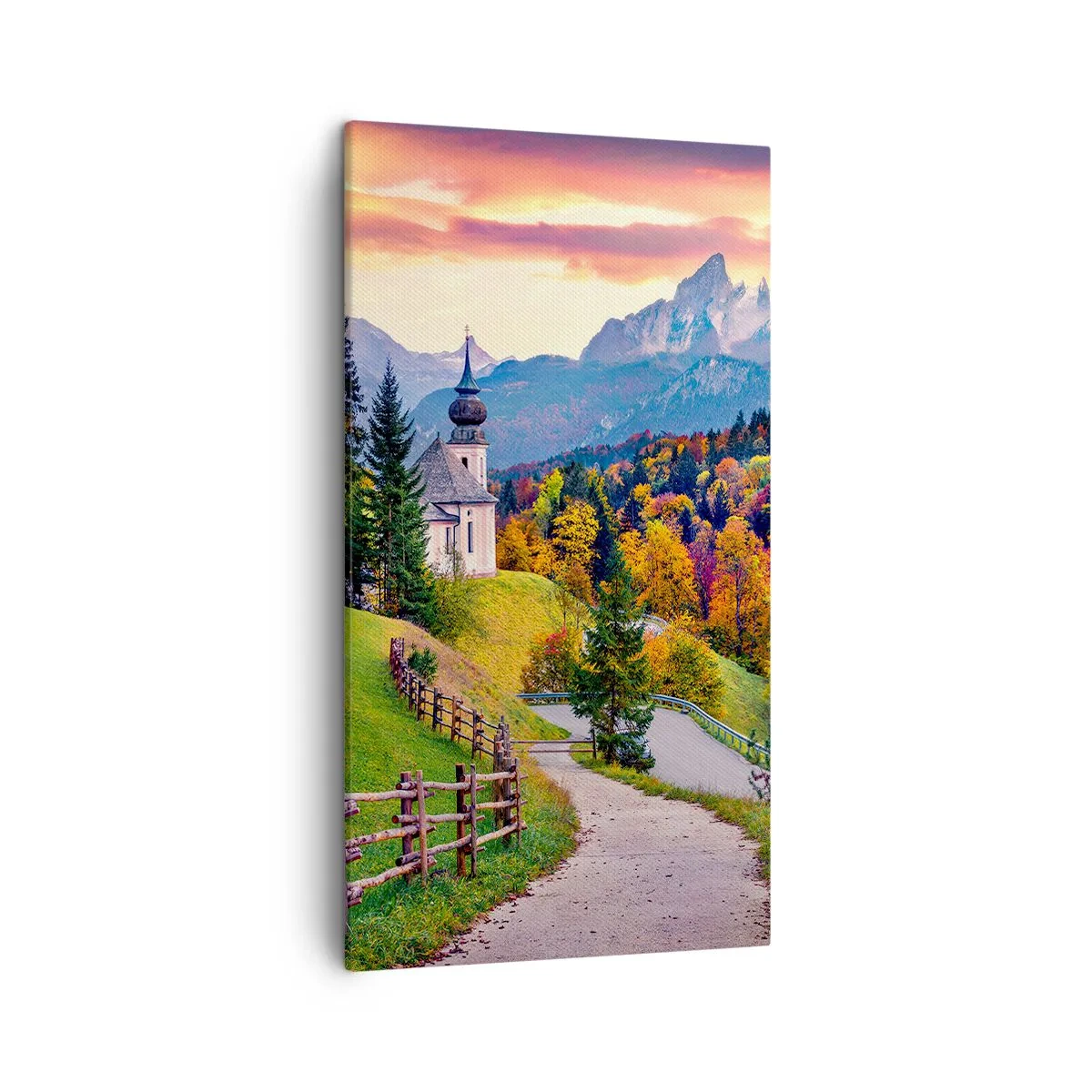 Canvastavla - Bild på duk - Landskap som en målning - 45x80 cm