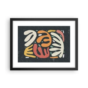 Affisch i svart ram - Komposition - Jag tar snart tag i dig  - 40x30 cm