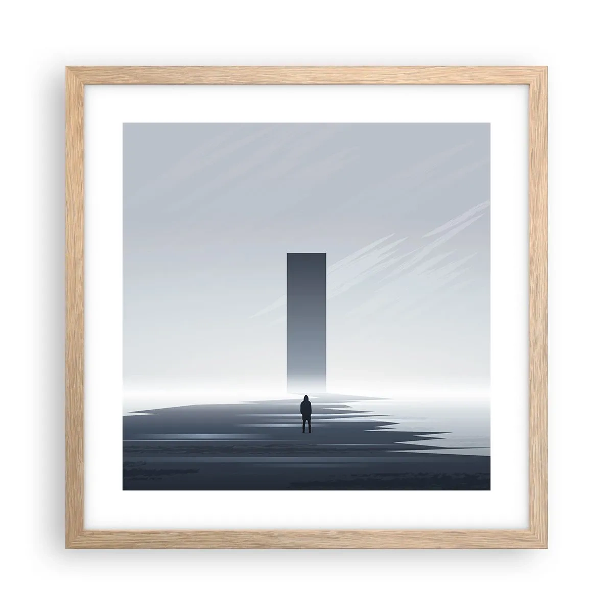 Affisch i ram av ljusek - Möjlighet eller hot? - 40x40 cm