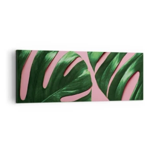 Canvastavla - Bild på duk - Grön rendez-vous - 140x50 cm