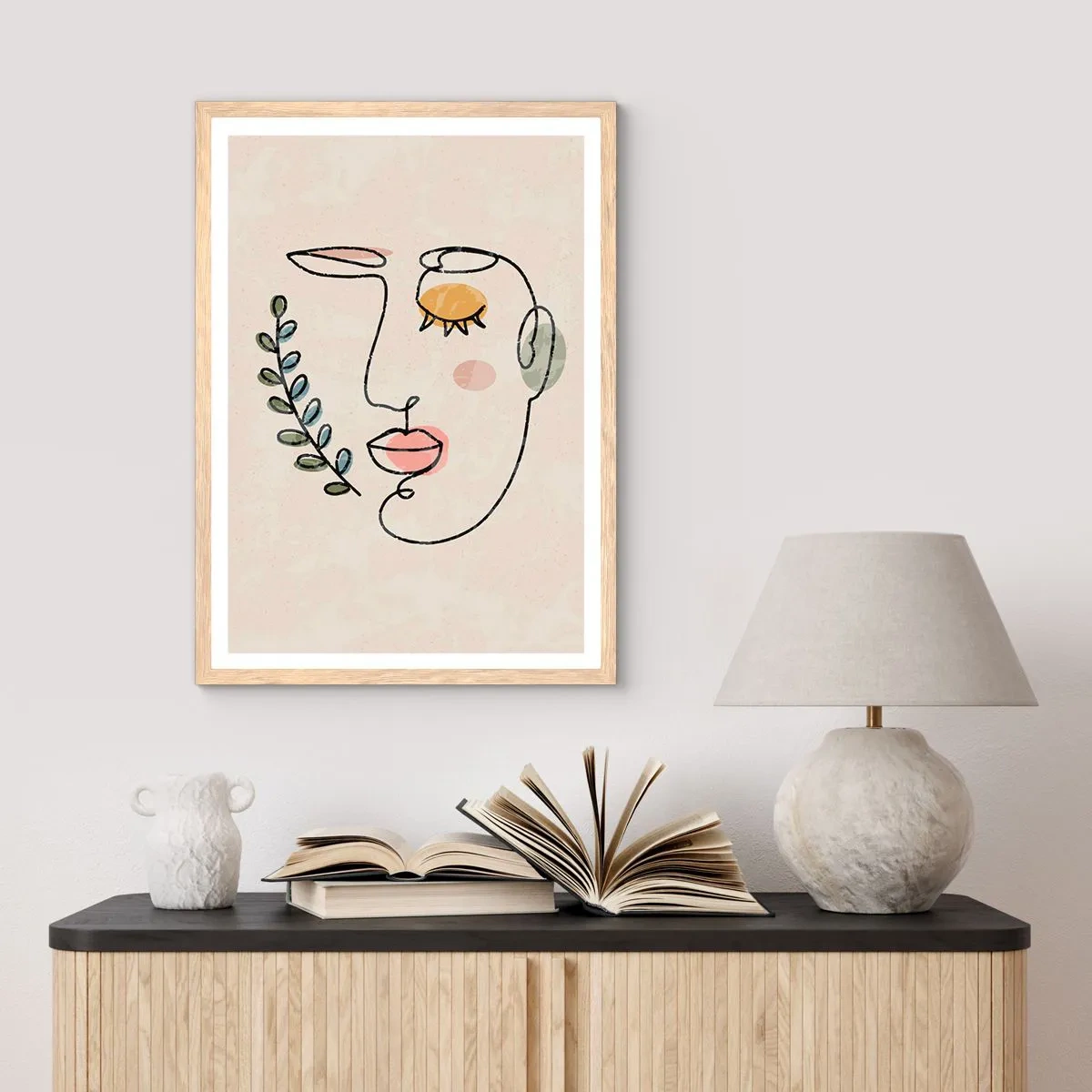 Affisch i ram av ljusek - Återfunnet lugn  - 70x100 cm