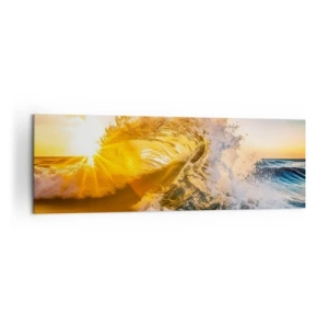 Canvastavla - Bild på duk - Lek i sanden - 160x50 cm