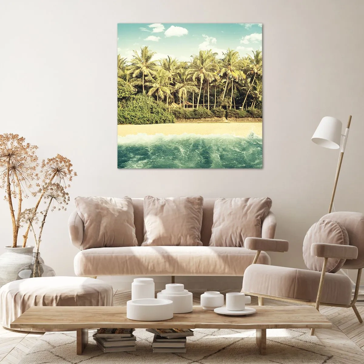 Canvastavla - Bild på duk - Kanske här? - 60x60 cm