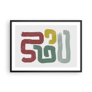 Affisch i svart ram - På ett okänt språk - 70x50 cm