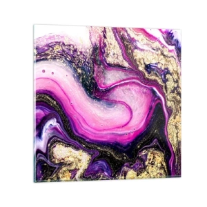 Glastavla - Bild på glas - En stund bakom kulisserna - 70x70 cm