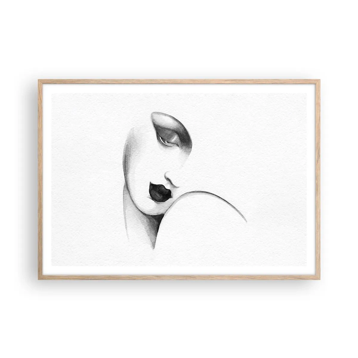 Affisch i ram av ljusek - I Łempickas stil - 100x70 cm