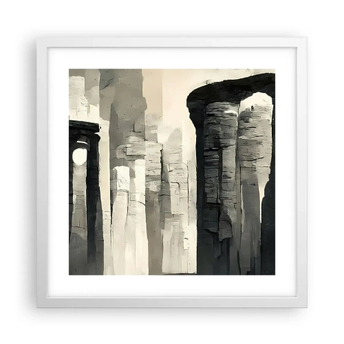 Affisch i vit ram - Antikens majestät - 40x40 cm