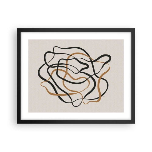 Affisch i svart ram - Allt har gått fel - 50x40 cm