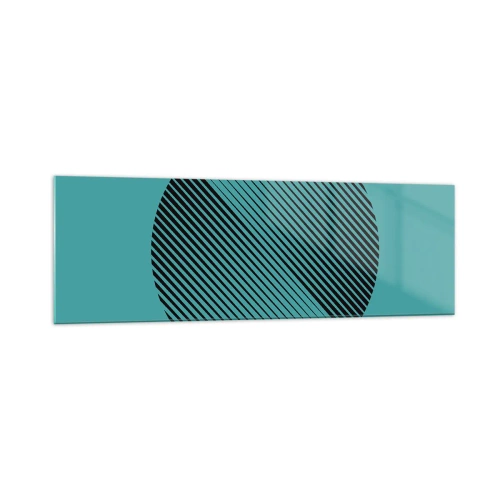 Glastavla - Bild på glas - Cirkeln - en geometrisk variation - 160x50 cm