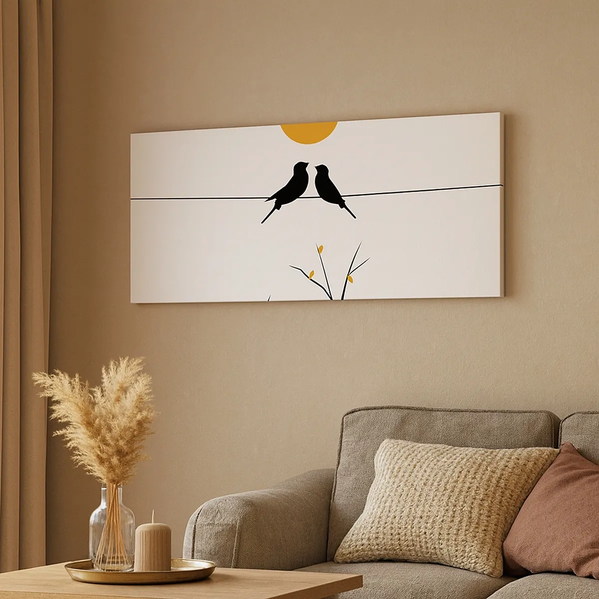 Canvastavla - Bild på duk - Näktergalens kväll - 30x30 cm