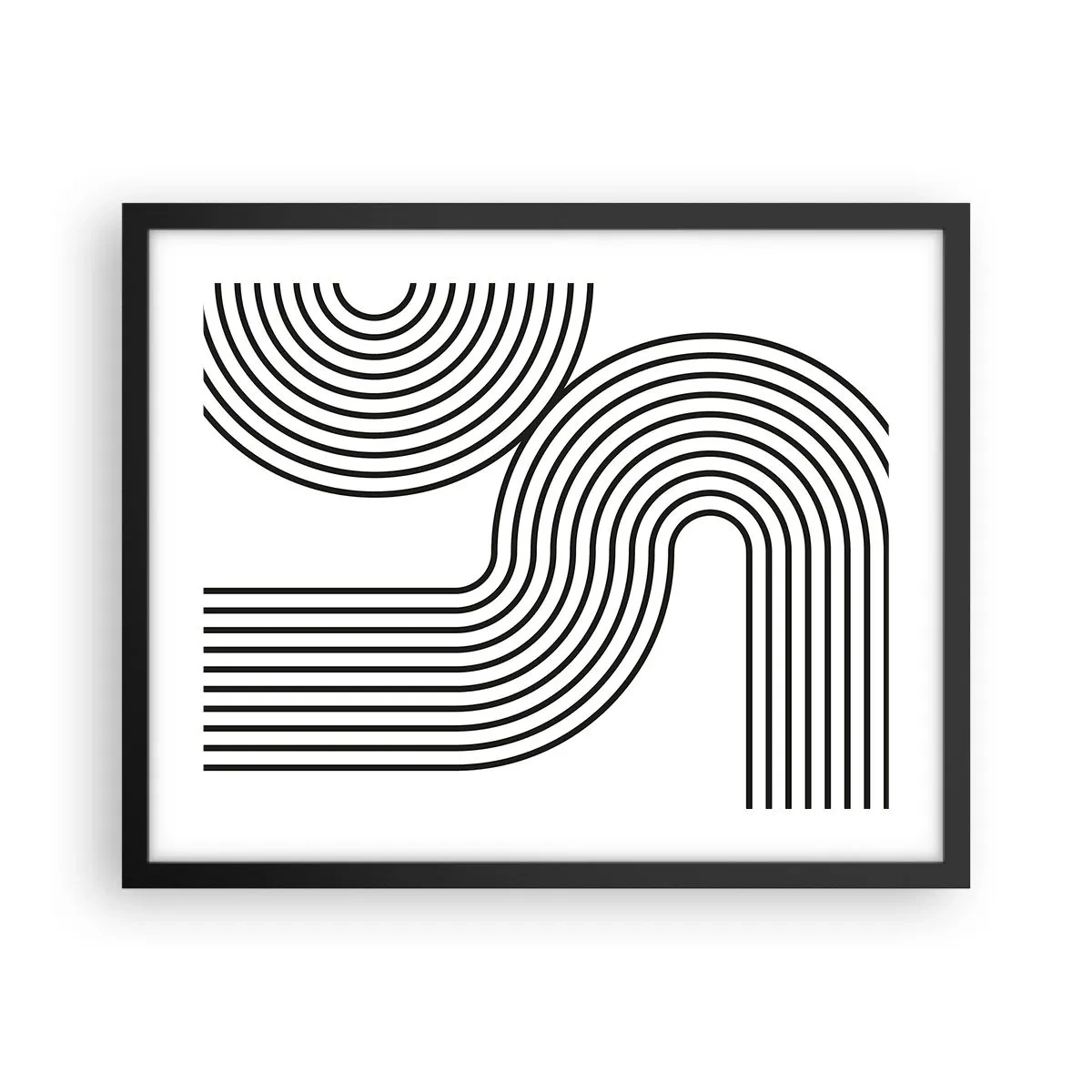 Affisch i svart ram - På en kurva - 50x40 cm