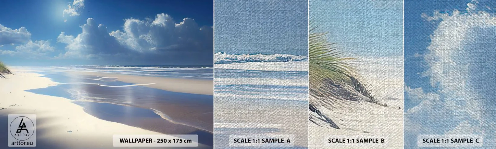 Provbit av fototapet Premium Canvas - Semester i paradiset - Strand, Hav, Högtider - 100x30 cm