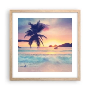 Affisch i ram av ljusek - En kväll i viken - 40x40 cm