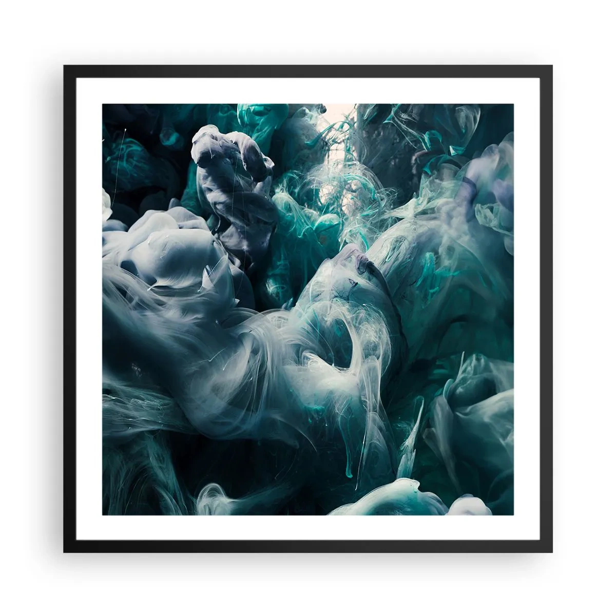 Affisch i svart ram - Färg i rörelse - 60x60 cm