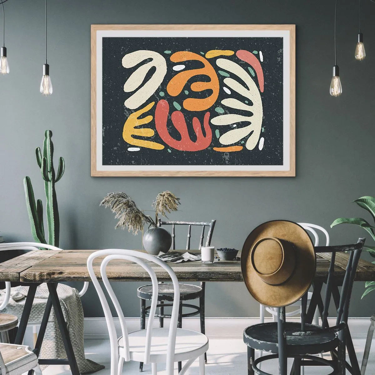 Affisch i ram av ljusek - Komposition - Jag tar snart tag i dig  - 70x50 cm