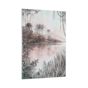 Glastavla - Bild på glas - En upptäcktsresandes dagbok från 1800-talet - 50x70 cm